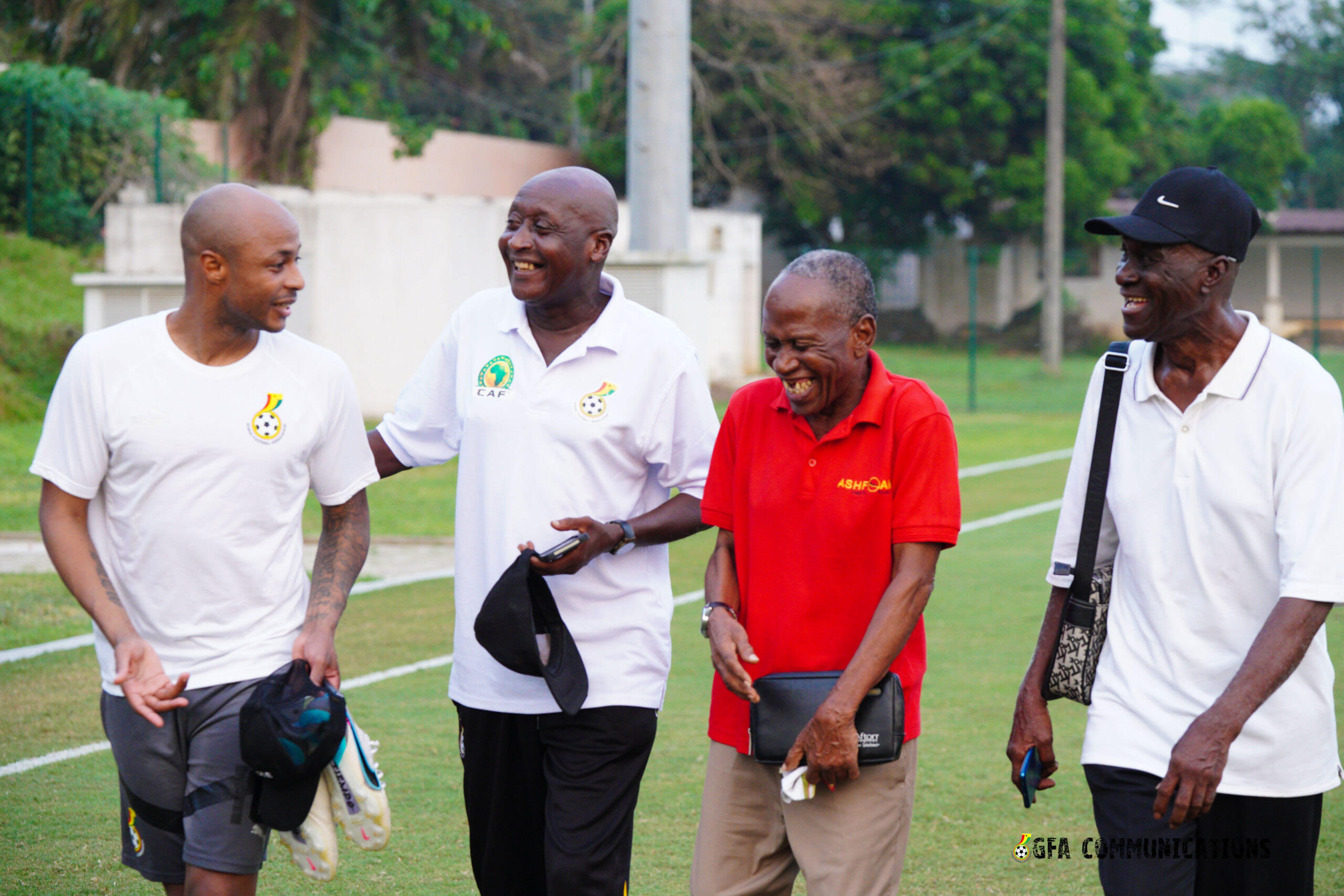 Ghana football legends meet Black Stars players ahead of Mozambique clash