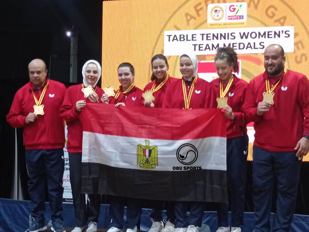 Egypt wins gold medals in Table Tennis Men’s/Women’s team events 