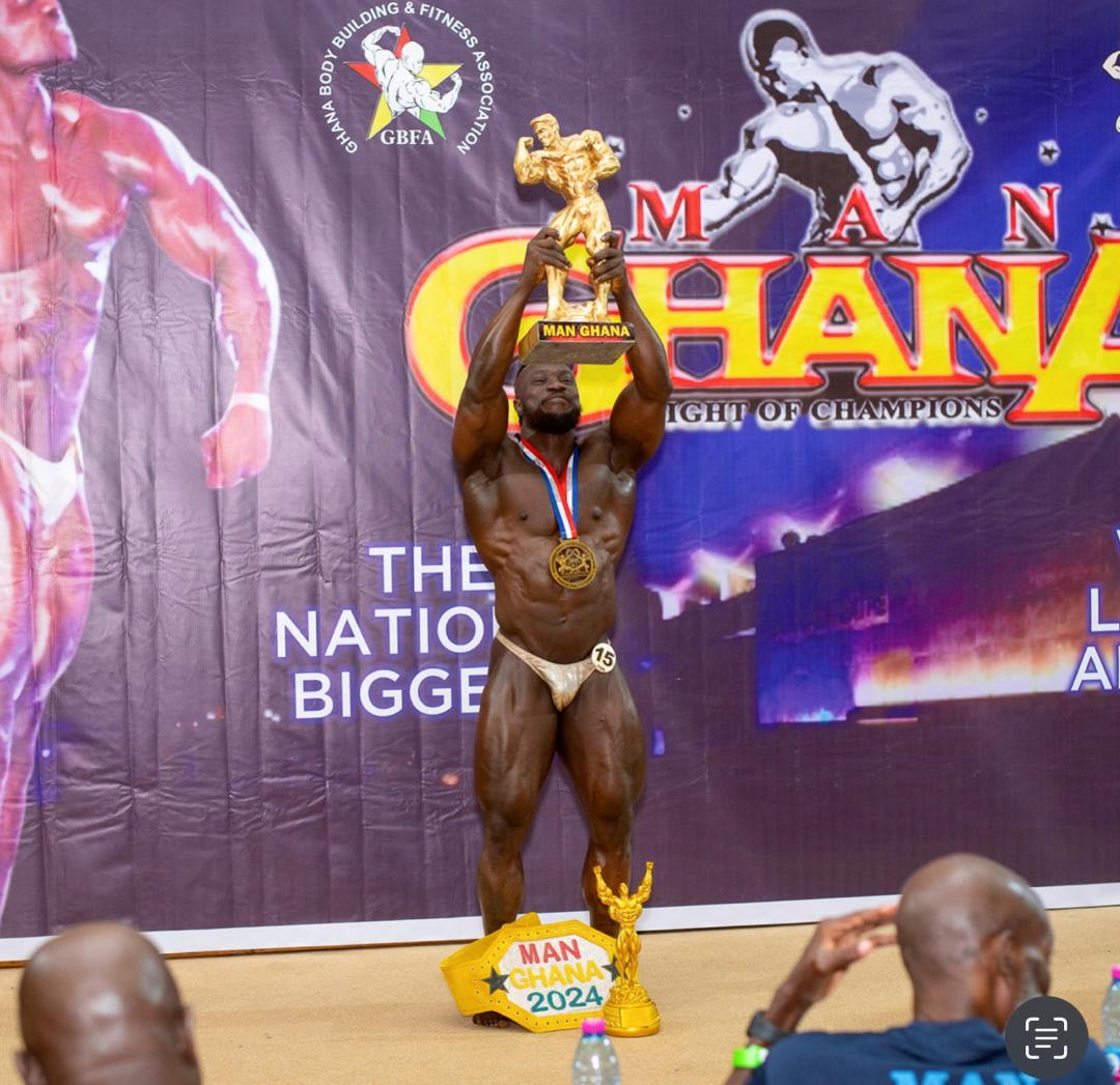 Charles Kumi wins 2024 Man Ghana bodybuilding contest 