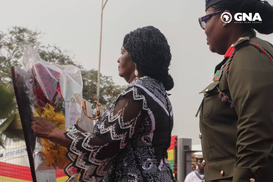 Vice President Opoku-Agyemang lays wreath in commemoration of 28th February shooting incident 